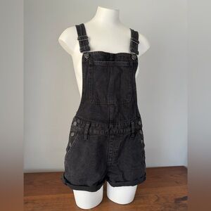Madewell Charcoal Black Denim Overalls